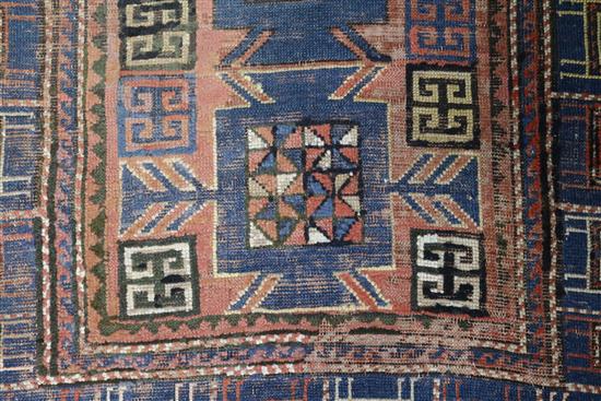 A Caucasian rug and another rug 200 x113cm, 203 x 116cm